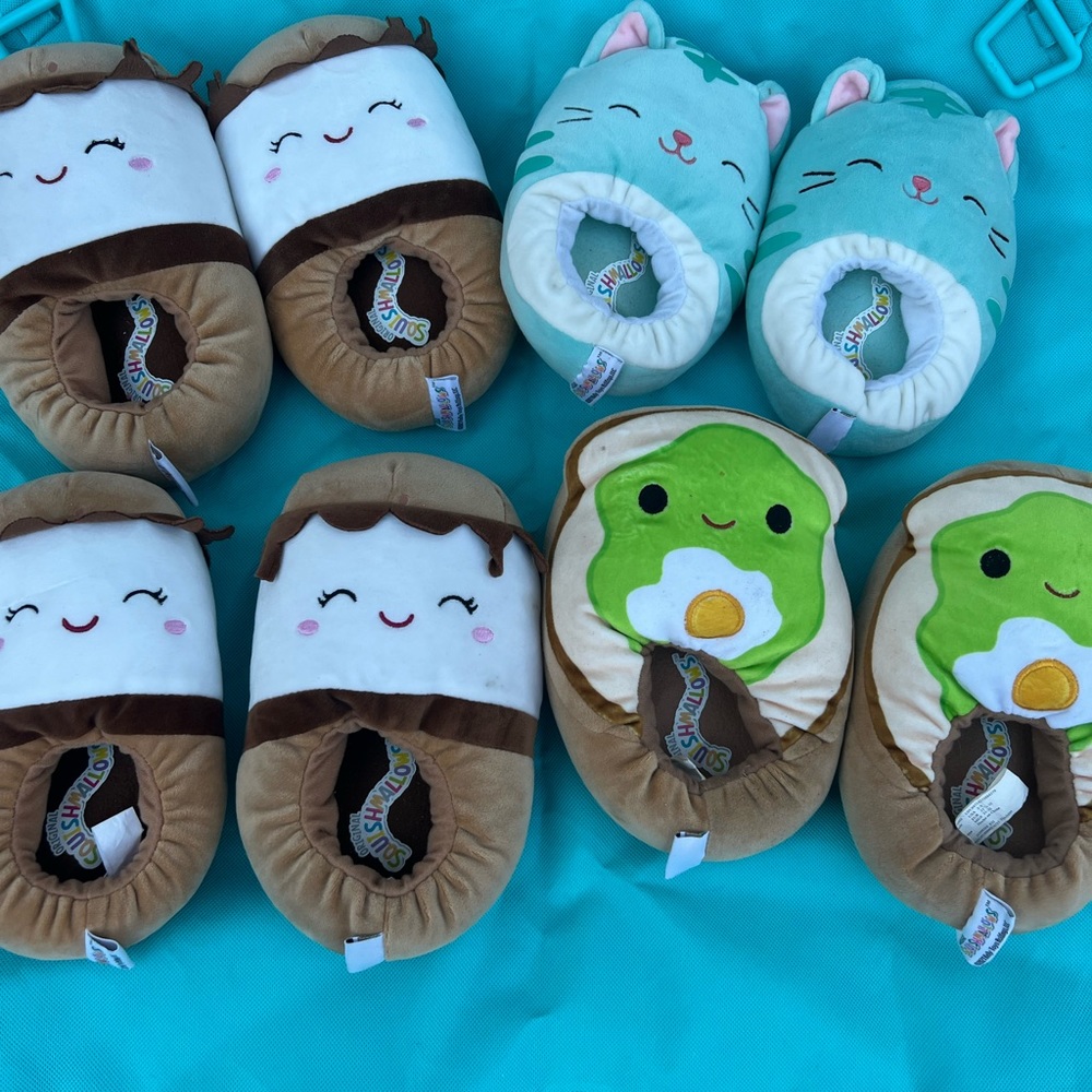 Big and little kids squishmellow slippers